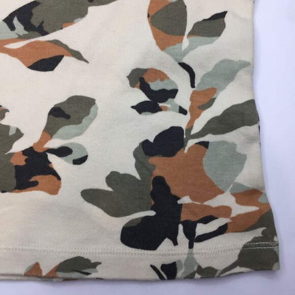 Set 2 Bossini Ladies T-Shirts Cap Sleeves White Camo Brown Green Spring Size 11 - Picture 3 of 13